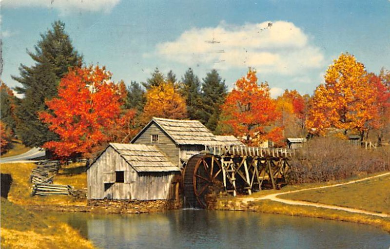 Mabry Mill Blue Ridge Parkway, Virginia USA View Postcard Backing 