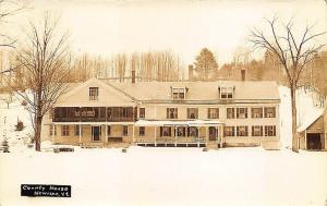 Newfane VT County House Snow Scene RPPC Postcard