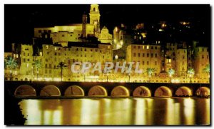 Postcard Moderne Menton City View nult