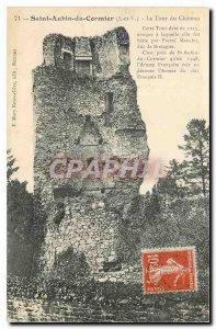 Old Postcard Saint Aubin du Cormier I and V Chateau Tour