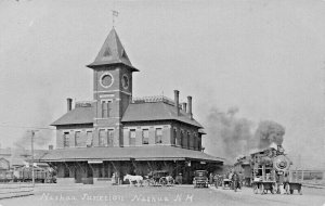 Nashua NH B&M Railroad Station Nashua Junction Train Real Photo Postcard