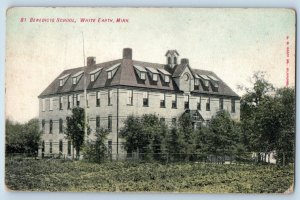 White Earth Minnesota MN Postcard St. Benedicts Schools Building 1909 Antique