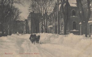 Montreal Union Avenue In Winter Canadian Canada Postcard