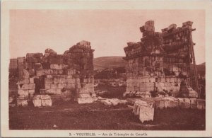 Morocco Volubilis Arc de Triomphe de Carcalla Vintage Postcard C147