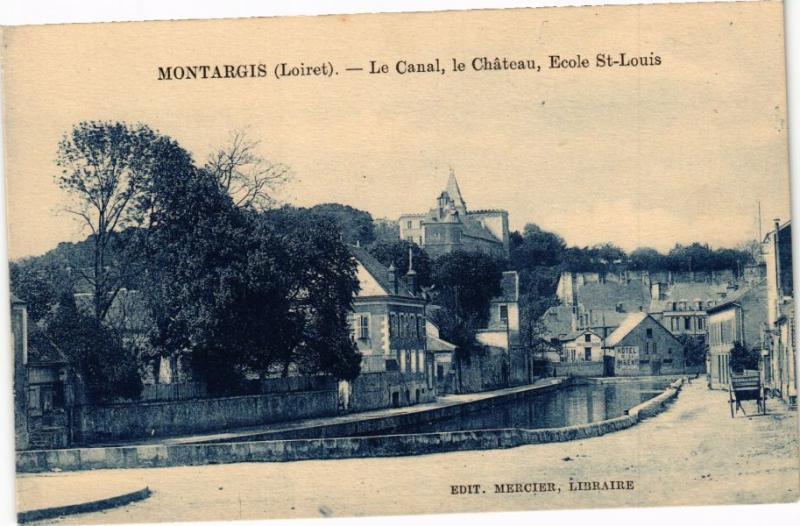 CPA MONTARGIS-Le Canal le Chateau École St-Louis (265997)