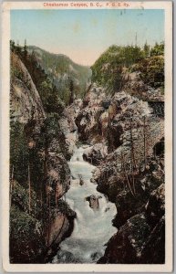 Cheakamus Canyon BC Canada Waterfall P.G.E. Ry. 1927 Leonard Frank Postcard H82