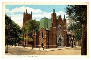 Antique Thomson M. E. Church, Wheeling, WV Postcard