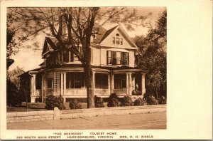 The Boxwood Tourist Home 328 S Main St Harrisonburg VA Vintage Postcard R78