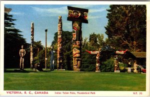 Postcard INDIAN SCENE Victoria British Columbia BC AL9781