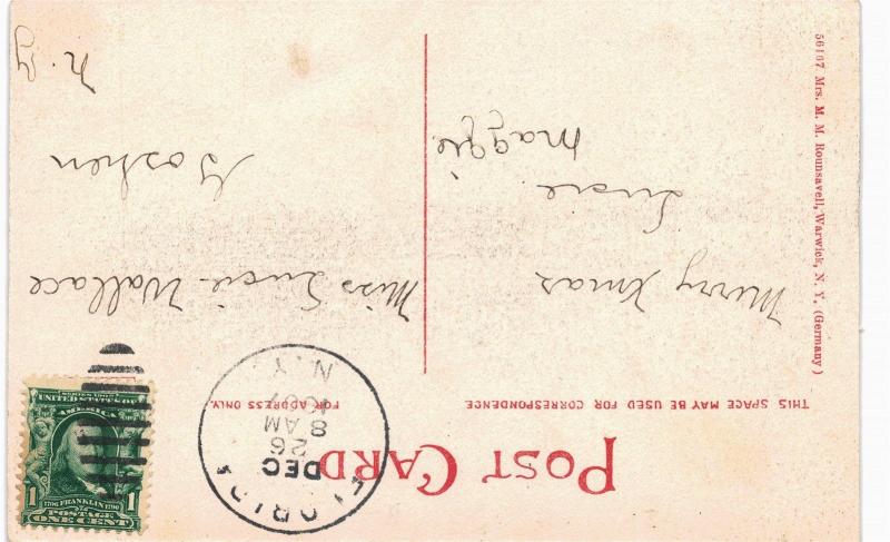 Warwick NY Wickham Lake Hand Colored DB 