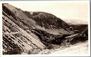 RPPC Blue Slide on Tioga Yosemite Hwy Near Leevining CA Vintage Postcard A51