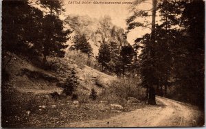 USA Castle Rock South Cheyenne Canyon Colorado Vintage Postcard 09.71