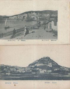 Milos Greece Plakes Adamas 2x Antique Greek Postcard s