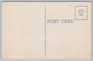 St Bernard College Alabama~Ave Maria Grotto~Shrines~Linen Vintage Postcard