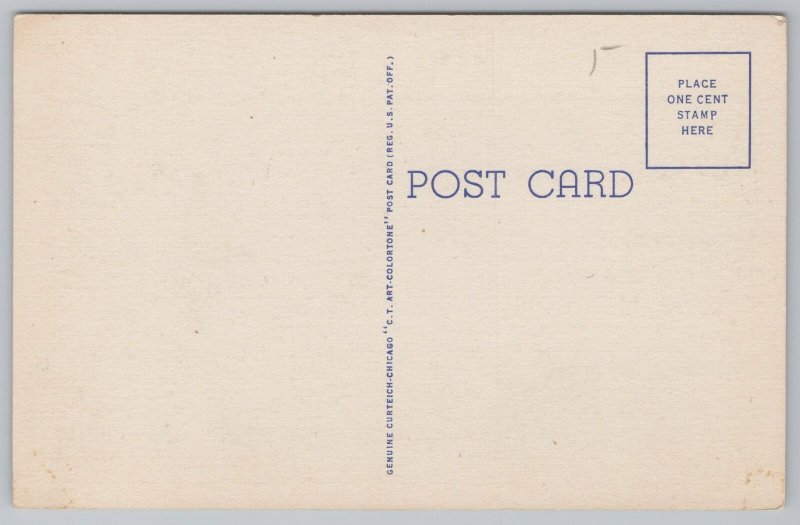 St Bernard College Alabama~Ave Maria Grotto~Shrines~Linen Vintage Postcard