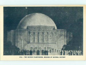 Pre-Chrome HAYDEN PLANETARIUM New York City NY AG1348