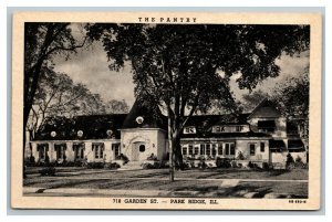 Vintage 1940's Postcard The Pantry Restaurant Garden Street Park Ridge Illinois