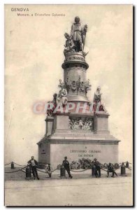 Postcard Old Monum Genova Cristoforo Colombo