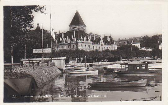 Switzerland Lausanne Le Port et Hotel du Chateau