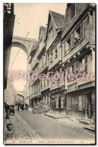 Old Postcard Morlaix Old Houses street Guernisac