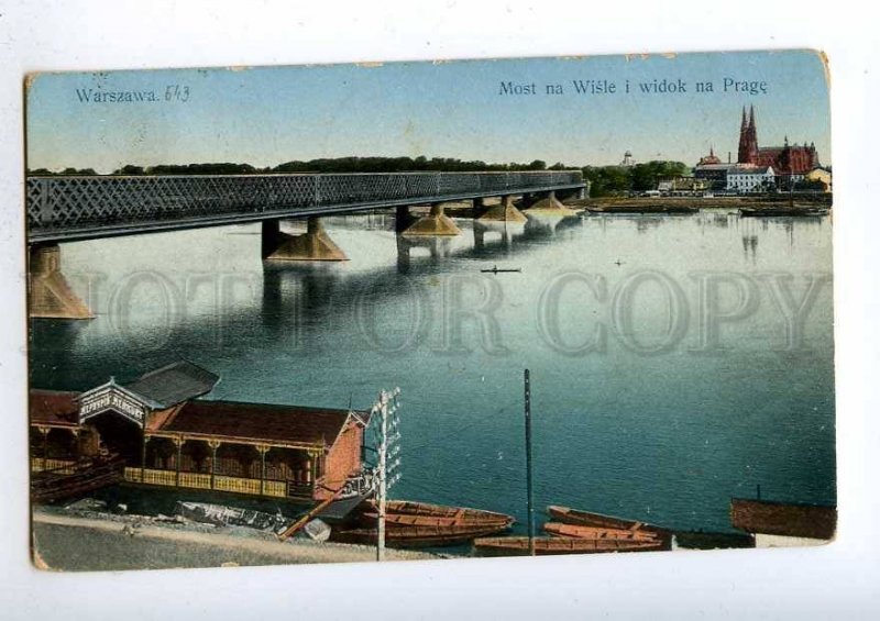 192274 POLAND WARSZAWA bridge Vintage RPPC Zhukov Kaluga