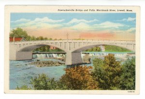 MA - Lowell. Pawtucketville Bridge & Falls