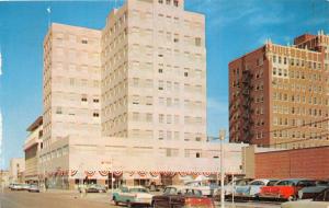 AMARILLO TEXAS NEW FIRST NATIONAL BANK~8th & TYLER~GREAT CARS POSTCARD 1956