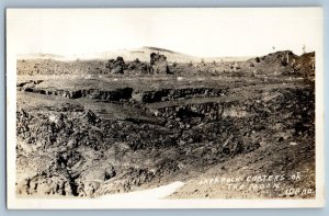 c1930's Lava Rock Craters Of The Moon Idaho ID RPPC Photo Vintage Postcard