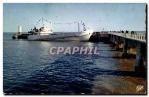 Old Postcard Royan La Cote d & # 39argent to the pier (boat boat)