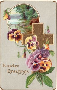 Vintage Postcard Easter Gretings Holiday Special Celebration Eastertide