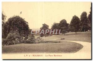 Old Postcard Roubaix Barbieux Park