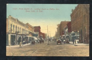 SIOUX FALLS SOUTH DAKOTA DOWNTOWN STREET SCENE BIJOU THEATRE POSTCARD