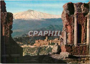 Postcard Modern Greek Theater Taormina and S Dominique