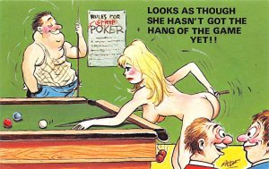 Resque Comic Pool Billiards Carte Postale Unused 