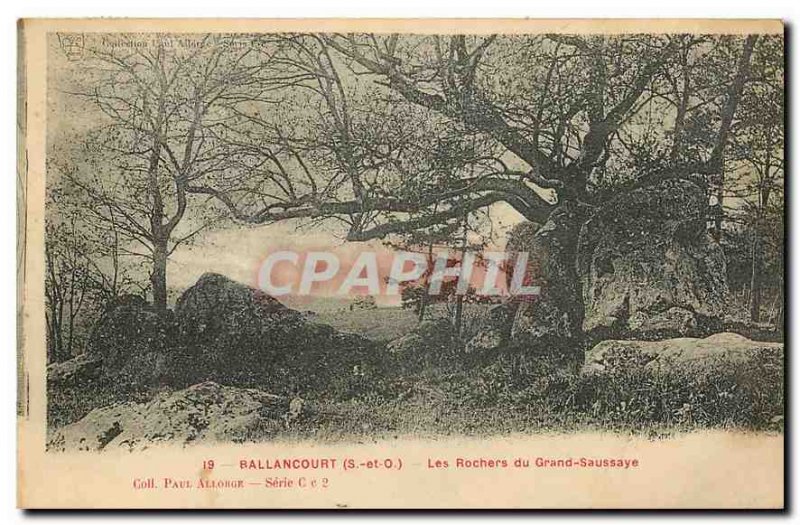 Old Postcard Ballancourt S and O The Rocks u Grand Saussaye