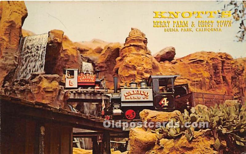 Buena Park, California, CA, USA Postcard Calico Mine Tour Knott's Berry ...