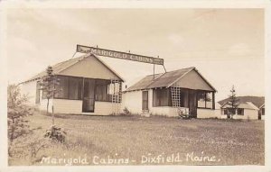 Maine Dixfield Marigold Cabins Real Photo RPPC