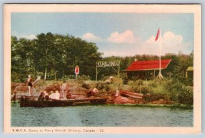 YWCA Tapawingo Camp, Parry Sound Ontario, Vintage PECO Postcard