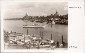 Vancouver BC British Columbia Boats Ship Harbour JC Walker RPPC Postcard H52