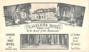 Eureka California Travelers Hotel Multiview Antique Postcard K79679