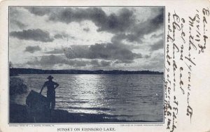 Edinboro Lake Pennsylvania Sunset Scenic View Vintage Postcard AA64684
