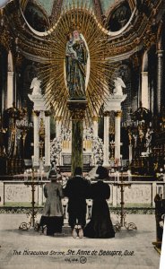 The Miraculous Shrine Ste. Anne De Beaupre Church Quebec Canada Vintage Postcard