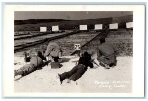 c1941 US Army Military Shooting Range Target Camp Cooke CA RPPC Photo Postcard 