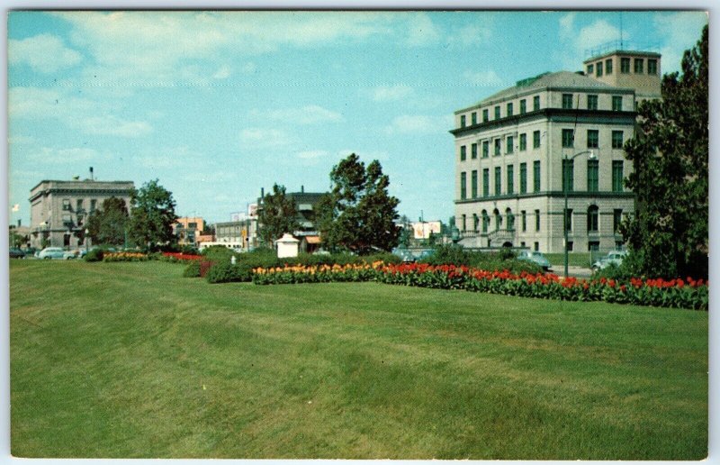 c1950s Des Moines, IA Downtown Federal Government River Roadside Chrome PC A310