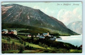 NORDFJORD, NORWAY ~ Birdseye View of THE INN 1908  Postcard