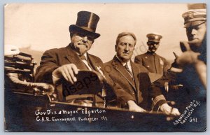 K32/ Rochester New York RPPC Postcard c10 G.A.R. Encampment Governor Dix 676