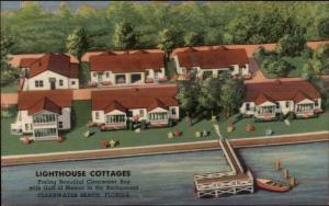 Clearwater Beach FL Lighthouse Cottages Postcard