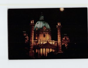 Postcard St. Charles' Church, Vienna, Austria