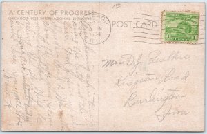 c1930s Chicago, IL Century Progress Expo Aerial Sky Ride Tower Lake A87