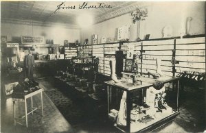 Postcard RPPC Wisconsin Madison Shoe Store Interior 23-9525